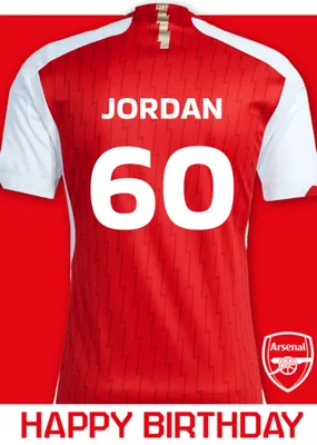 Arsenal | Verjaardagskaart | Voetbal shirt | Met naam