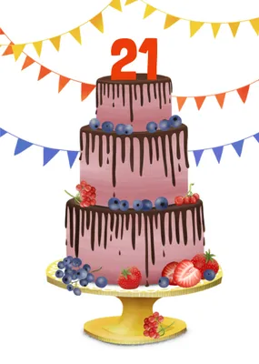 Patricia Hooning | Verjaardagskaart | Taart