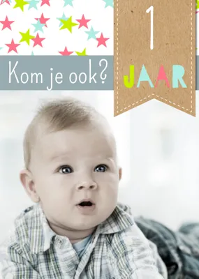 Greetz | Verjaardagskaart | Sterren en eigen foto