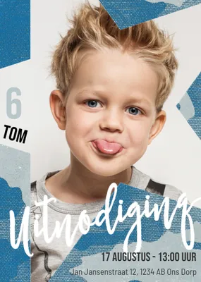 Kinderfeestje uitnodiging jongen 6 jaar