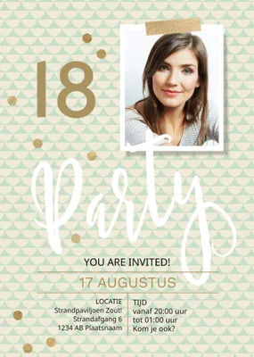Uitnodiging verjaardag 21 jaar