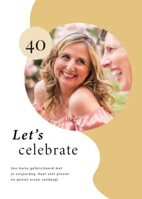 Greetz | Verjaardagskaart | Met foto en nummer | Let's celebrate