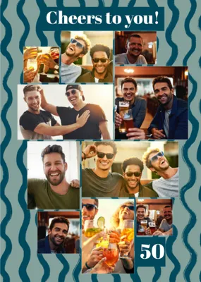 Greetz | Verjaardagskaart | Met fotos en nummer | Cheers to you