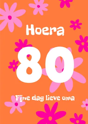 Greetz | Verjaardagskaart | Kleurrijke bloemen | Aanpasbare leeftijd