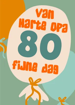 Greetz | Verjaardagskaart | Met leeftijd | Van harte Opa