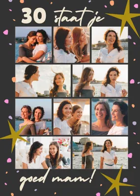 Greetz | Verjaardagskaart | Mam | Met fotos en leeftijd 