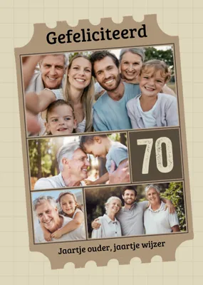 Greetz | Verjaardagskaart | 70 jaar | fotokaart