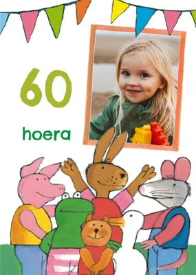 Kikker | Verjaardagskaart | 3 hoera!
