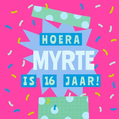 Stiching Jarige Job | Verjaardagskaart | Hoera