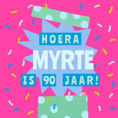 Stiching Jarige Job | Verjaardagskaart | Hoera