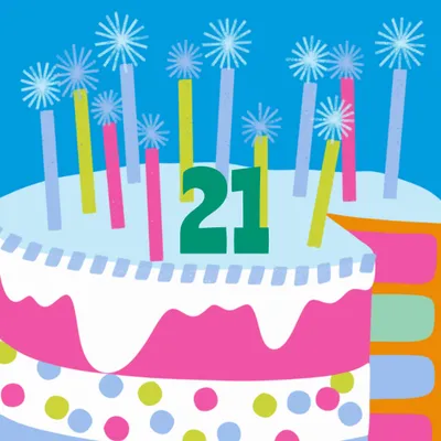 Stiching Jarige Job | Verjaardagskaart | Taart