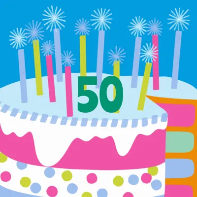 Stiching Jarige Job | Verjaardagskaart | Taart