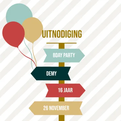 Greetz | Uitnodiging verjaardag | Bordjes
