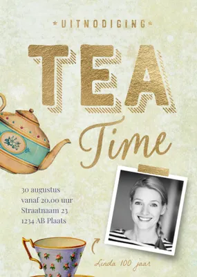 Luckz | Uitnodiging | Verjaardagsfeest | High tea