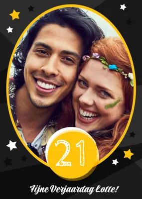 Greetz | Verjaardag | Zwart | Stars