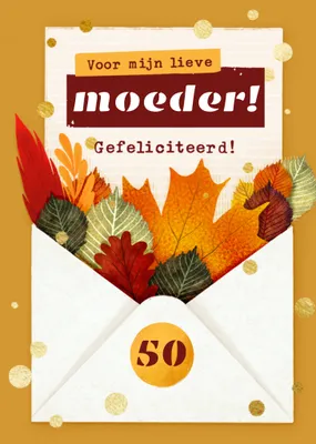 Greetz | Verjaardagskaart | herfst | lieve moeder