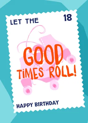 Greetz | Verjaardagskaart | rollerskates