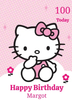 Hello Kitty | Verjaardagskaart | Happy birthday